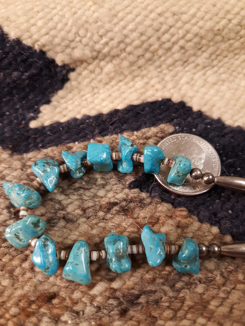 18 Vintage Natural Blue Turquoise Heishe choker