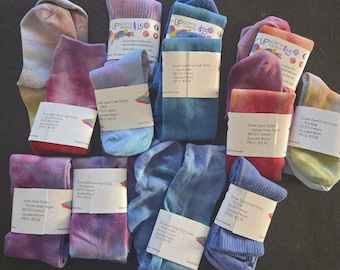 Snow-Dyed Knee-high and Crew Socks