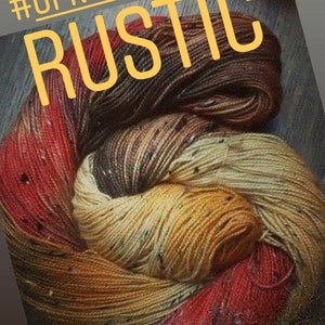 Hand Dyed Yarn Fingering - Rustic - Donegal SW Sock, BFL/Neps, Zebra, or Merino DK or Aran - Browns Rusts Orange Cream