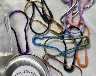Gifts under 25 - Gourd Pin Stitch Markers - Knitting Crochet Notions, various Colors