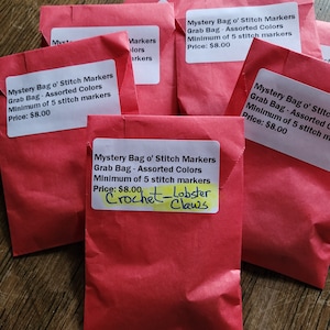 Mystery Stitch Marker Bag: Handmade Knitting/Crochet Progress Keepers