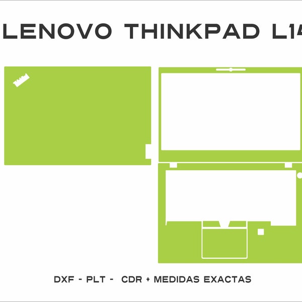 Laptop skin cutting template lenovo Thinkpad L14 14" skin cut template