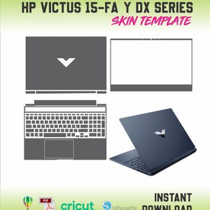 Plantilla de corte de piel laptop Hp victus gaming FA 15.6 skin cut template