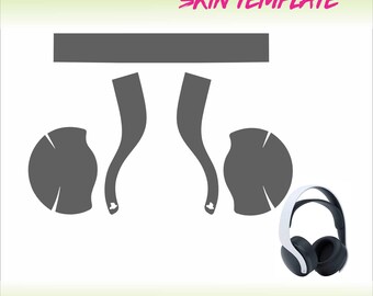 HeadPhones Pulse 3D PS5 skin vector template - HeadPhones skin template cut cameo cricut