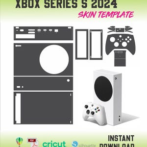 Plantilla de corte de piel Xbox Series S cut template skin consola