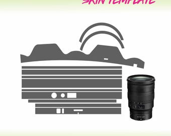 Nikon 24 70mm F2.8 S skin vector template skin layout skin cuts file svg skin Nikon Z 24 70mm SVG vector