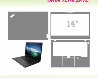 Lenovo Thinkpad L14 14" laptop skin cutting template