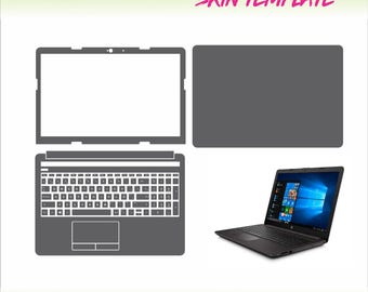 HP 250 G7 (15H40PA) 15.6" Laptop Skin Cut Template