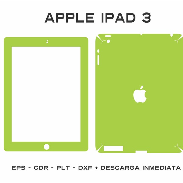 Apple Ipad 3 Skin Template Vektordatei gestanztes Tablet-Tablet