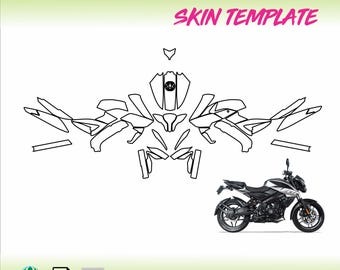 Bajaj Pulsar NS200 Motorcycle Vector Cutting Template - Skin template