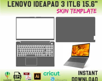 Lenovo IdeaPad 3 15ADA6 - 15ITL6 - 15ALC6 Laptop Skin Cutting Template