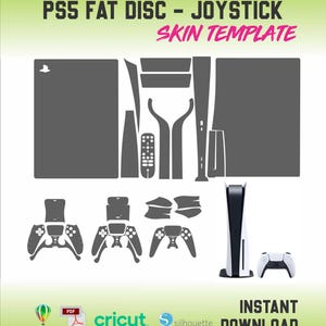 PS5 PlayStation Disc Full Skin Template Vector File Die-Cut Skin Template