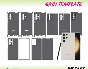 Skin template cut smartphone Samsung Note 20 Ultra SVG cutting template