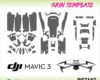 DJI Mavic 3 Skin Cut Template Vector