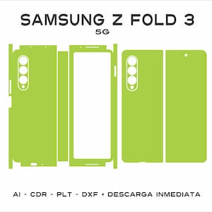 Samsung Galaxy Z Fold 3 Skin Cut Template Vector, Svg Cut