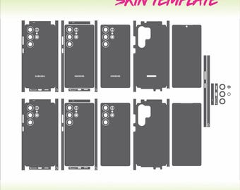 Samsung Galaxy S25 Ultra 5G Skin Cutting Template Vector File Full Die Cut