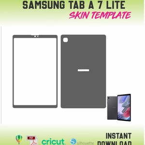 A7 Lite Samsung Galaxy Tab Plantilla de piel Vector Archivo vectorial troquelada tablet