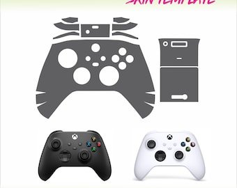 Xbox Series X - S controller + joystick Skin cut template vector template