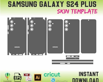 Cutting template for Samsung s24 Plus cell phone - skin cut template vector - Smartphone file svg skins Silhouette cricut