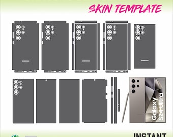 Skin template cut smartphone samsung galaxy s24 ultra 5g Cutting template svg