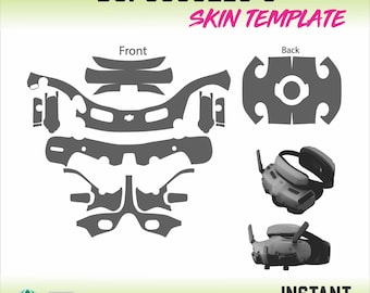 DJI Goggles 3 Skin template cut SVG CDR cutting template