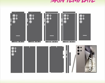 Skin template cut smartphone samsung galaxy s24 ultra 5g Cutting template svg