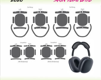 Apple AirPods Max 2020 Skin Cut Template SVG DXF Vector File