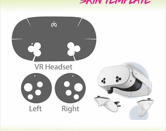 Meta Quest 3S VR Headset 2024 skin vector template cuts file svg Cricut Silhouette