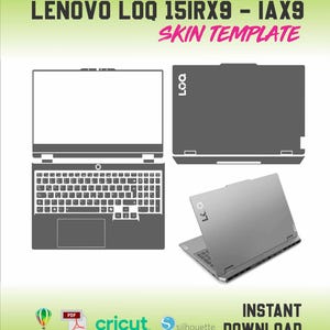 Lenovo LOQ 15IRX9 - 15IAX9 skin vector template skin cuts template file svg Cricut Silhouette