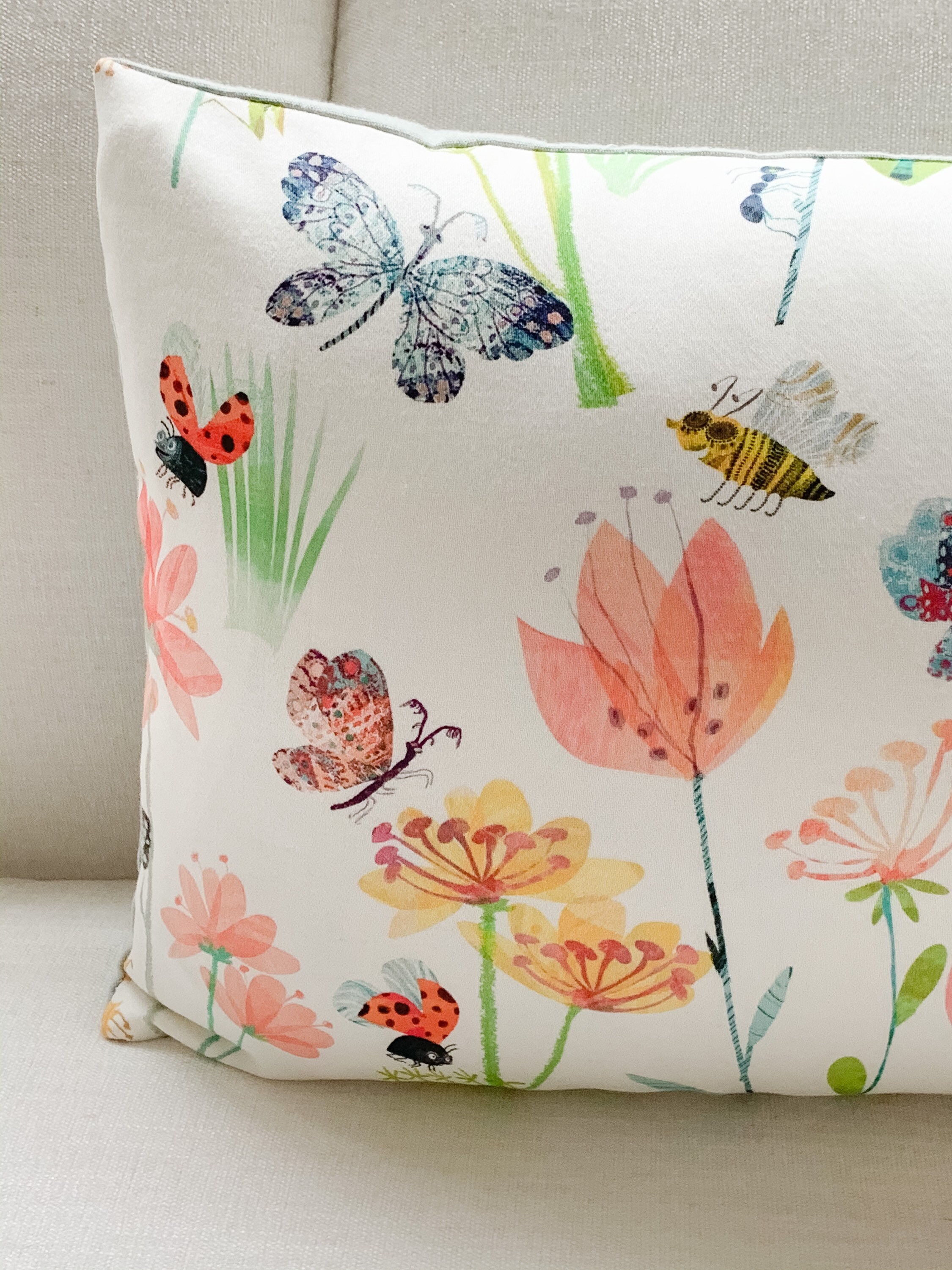 Cubierta de almohada decorativa floral lumbar almohada de | Etsy