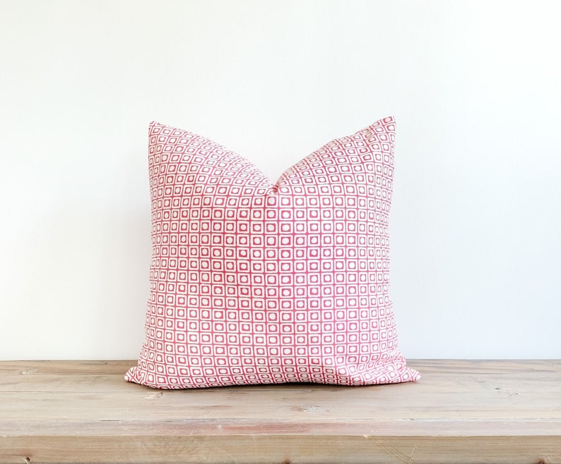 Pink Geometric Designer Pillow Cover Decorative Pillow Cover Etsy
