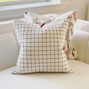 Luxury Ivory Geometric Cowtan & Tout designer pillow cover, decorative pillow, throw pillow, accent pillow, home decor