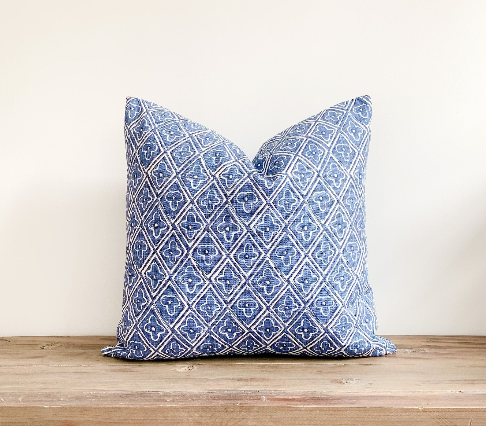 Cobalt blue and white lumbar pillow cover accent pillow toss Etsy