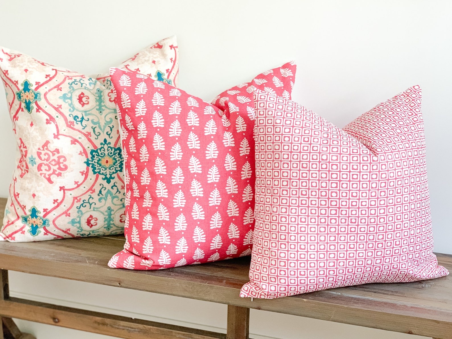 Pink Geometric Designer Pillow Cover Decorative Pillow Cover Etsy