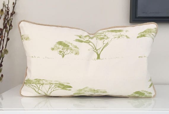Mally Skok Designer Lumbar Pillow Cover With Decorative Trim Etsy