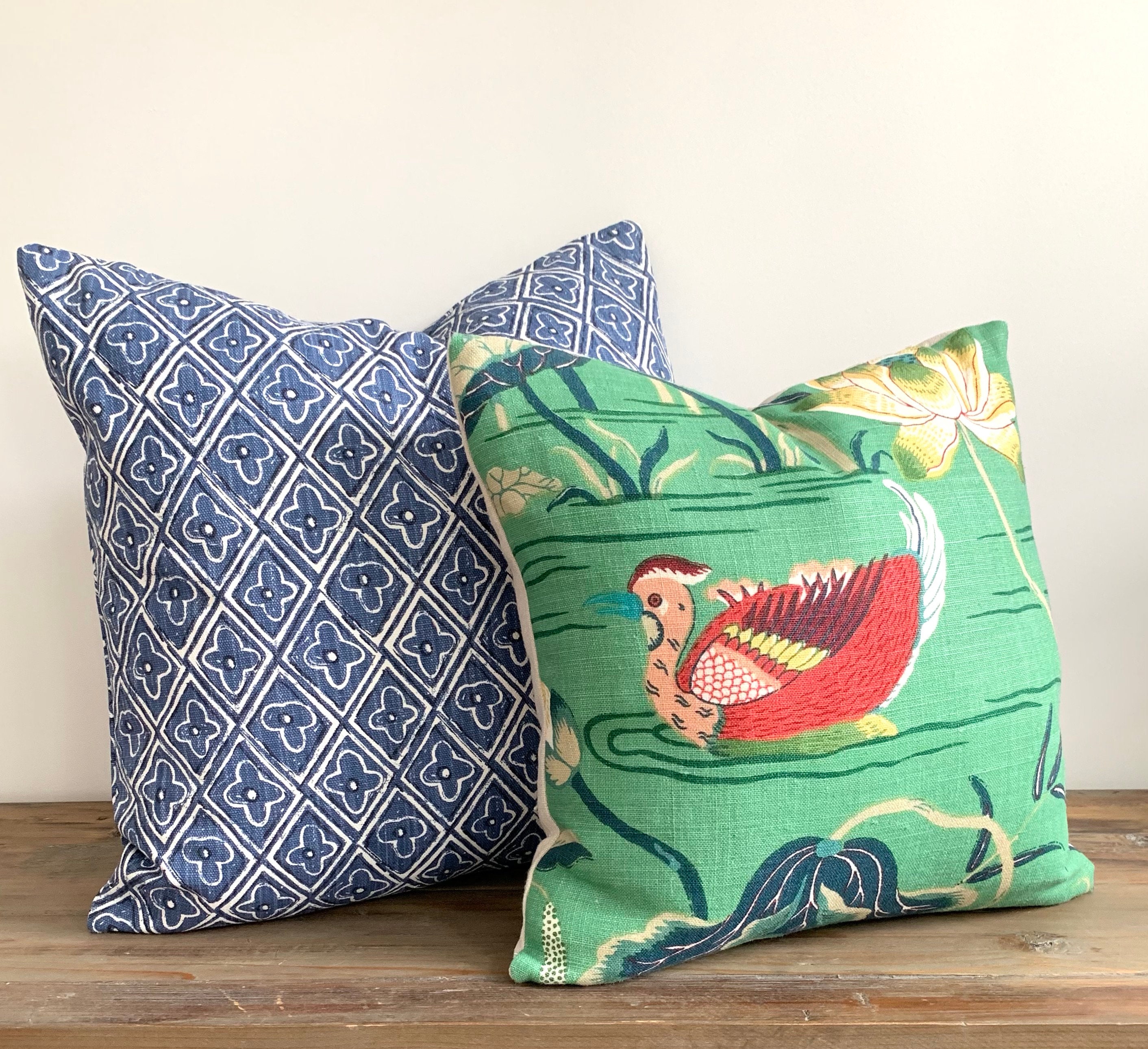 Blue and White Designer Pillow Cover Accent Pillow Toss Etsy Hong Kong