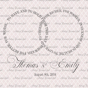 Wedding Vows To Have and To Hold Interlocking Rings SVG Instant Download - both regular and bold formats!