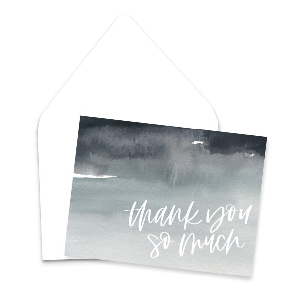 Moody Watercolor Wash Note Cards / Watercolor Notecards / Blank Greeting Cards / Thank You Card Set / Abstract Watercolor Stationery Set