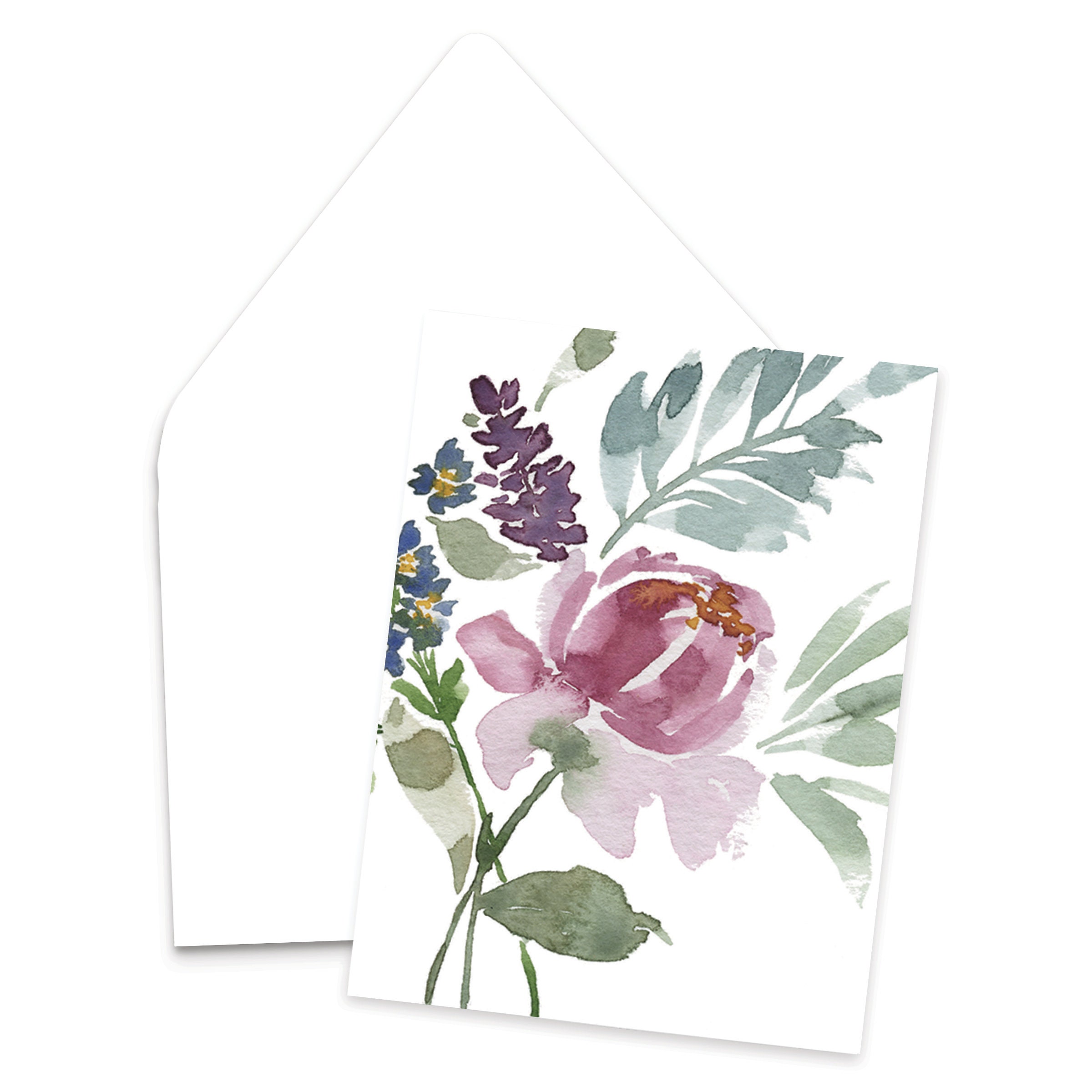 Floral Bouquet Note Cards Watercolor Flowers Notecards Etsy