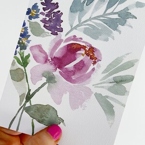 Sweet Grace Floral Note Cards | Watercolor Flowers Notecards | Blank ...