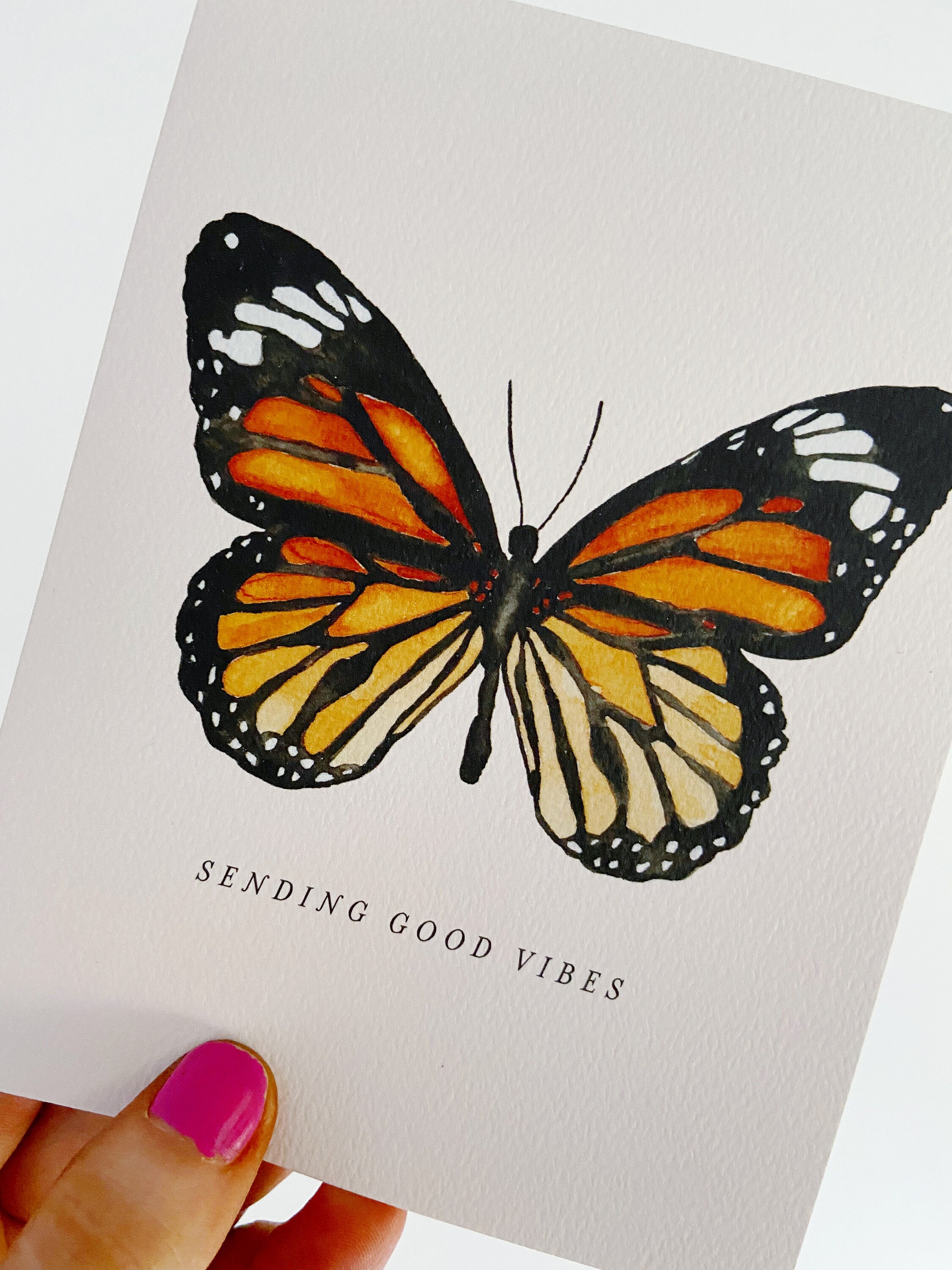 Sending Good Vibes Watercolor Note Cards / Watercolor Notecards / Blank ...