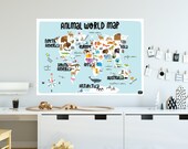 Produkty Podobne Do Mapa świata Po Angielsku Poster Plakat