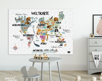 World Map Kids Etsy