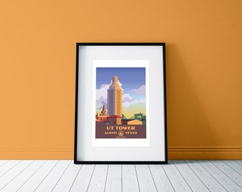 UT Tower Poster, Austin Texas