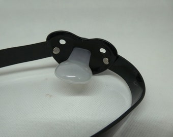 Black Pacifier gag Lockable Buckle