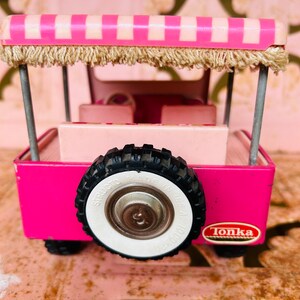 Vintage Tonka Hot Pink Surrey Jeep Blue Hawaii Elvis Presley 1960 image 5