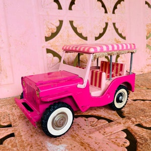 Vintage Tonka Hot Pink Surrey Jeep Blue Hawaii Elvis Presley 1960 image 1