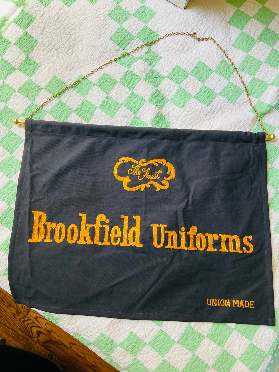 Vintage Rare HTF Navy Blue & Gold the Finest Brookfield Uniforms Union