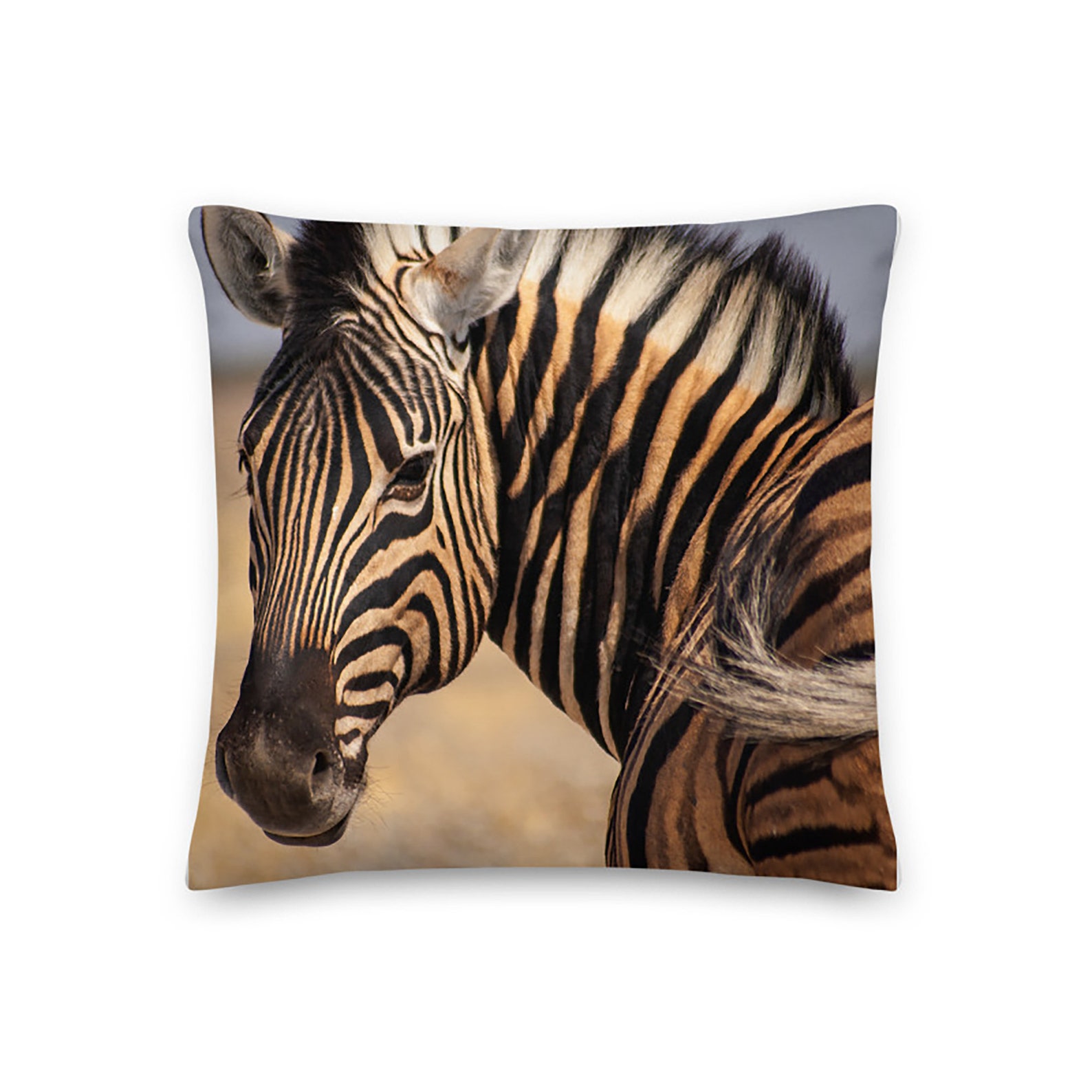 Zebra throw pillow statement cushion with African Etsy