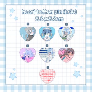 Menhera Button Pin Holographic Yami kawaii Tenshi Kaiwai Yumekawaii